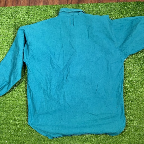 Vintage Henley Shirt Med. Runs Big (LG XL) Rugby Polo 80s Long Sleeve Code‎ Bleu - Picture 7 of 7